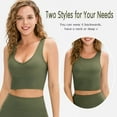 thumbnail image 3 of Camiseta sin mangas de yoga para mujer Rayas de secado rápido Sujetador deportivo sin mangas ajustad Abanopi Chaleco de yoga, 3 of 7