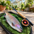 Fly Fishing Rod and Reel Combo Starter Outfit, 9ft 5wt 4pc Rod, 5/6wt ...