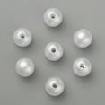 thumbnail image 2 of 100pcs Plastic Imitation Pearl Ball Beads Round White 8mm Hole: 2mm White, 2 of 7