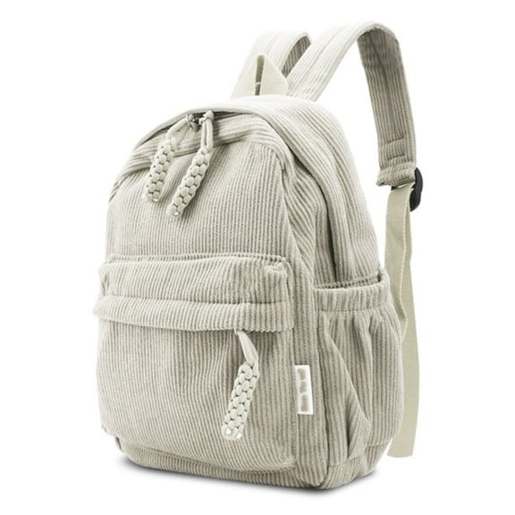 GASTROPOD Small Corduroy Backpack,Lightweight Travel Bag with Zipper,Casual Bookbag for School,Backpack Travel Bag for Airplane