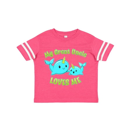 

Inktastic My Great Uncle loves me- cute narwhal Gift Toddler Boy or Toddler Girl T-Shirt