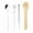 Beige, variant on Vrorvz Portable Stainless Steel Cutlery Set with Spoon Fork Chopsticks in Compact Case for Travel Camping Picnics Dining Out Convenience(Beige)