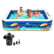 JOYBASE 100" X 71" X 22"  Rectangle Full-Sized Inflatable PVC Swimming Pool for Family