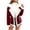 Wine, variant on Uaswgudfs ​Women's Mid-Length Wool Blend Winter Coat - Plush Thermal Lined Windproof with Ribbed Cuffs Slant Pockets​