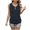 Black, variant on Womens Tank Tops Sleeveless Eyelet Embroidery Scoop Neck Loose Fit Casual Summer Flowy Black L
