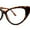 Tortoise, variant on Classy Iconic Gothic Cat Eye Clear Lens Plastic Eye Glasses Black
