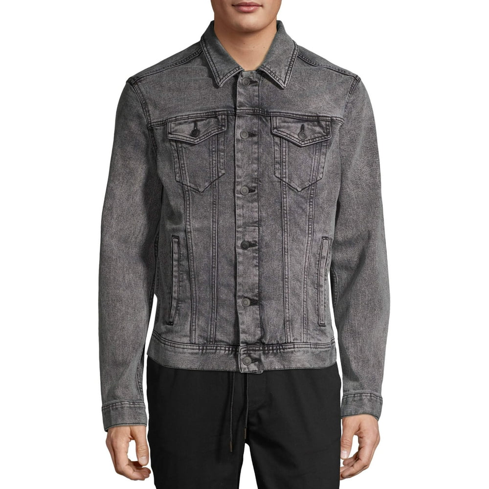 Men's and Big Men's Denim Jacket, up to Size 5XL