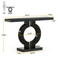 thumbnail image 2 of Spaco 43" Mirrored Console Table, Modern Silver Sofa Table with O-Shaped Base, Console Table for Indoor as Home, Living Room, Black, 2 of 4