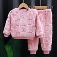 thumbnail image 2 of vdgthytj Toddler Baby Winter Clothes Cute Long Sleeve Fleece Sweatshirt Pants Sets Kids Casual Warm Outfits Homewear, 2 of 3