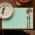 thumbnail image 4 of Set of 6 Bright Citrus Lemon Placemats, Flax Linen Heat Resistant Wrinkle Free Table Mats, Cute Yellow Fruit and Flower Design for Summer Dining, 4 of 5