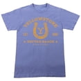 thumbnail image 5 of Yellowstone Horseshoe Logo Adult Periwinkle Crew Neck Short Sleeve T-shirt-3XL, 5 of 7