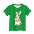 thumbnail image 4 of Cowsor Tween Boys Girls Easter Fun Print Crew Neck Short Sleeve Cotton Tee Comfortable Lightweight Casual Easter Daily Wear for Kids 3-15 Years, 4 of 5
