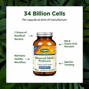 Flora - Advanced Adults Blend Probiotic, Seven Senior-Specific Strains, Gluten Free, Raw Probiotic with 34 Billion Cells, 60 Capsules