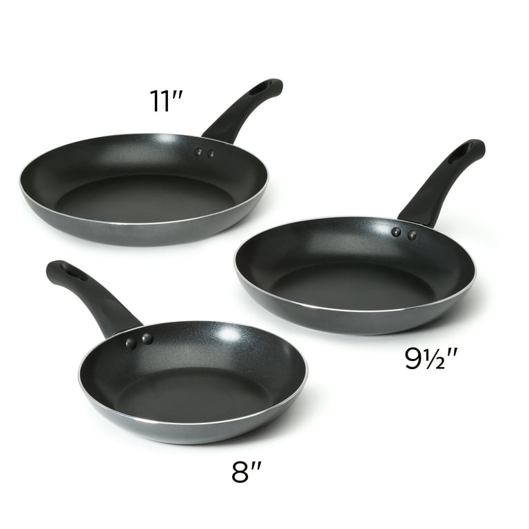 T-fal Nonstick 3 PC Fry Pan Cookware Set, 3-Pack(8-Inch,9.5-Inch