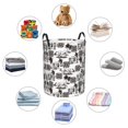 thumbnail image 4 of Fuzoiu Beach Print Circular Hamper,Laundry Basket with Handle,Collapsible Laundry,Dirty Clothes Storage Basket,for Bedroom Bathroom Dorm Living Room-Small, 4 of 6