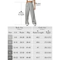 thumbnail image 4 of Chiclily Women's Wide Leg Sweatpants Black XL Lounge Yoga Pants Drawstring Workout Athletic Joggers with Pockets, 4 of 7