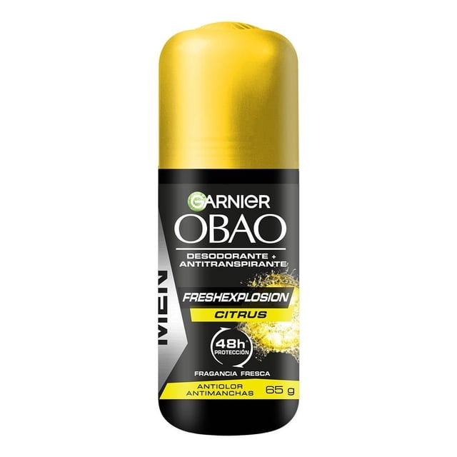Desodorante antitranspirante Garnier Obao for Men citrus roll on para caballero 65 g