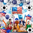 thumbnail image 3 of Party Balloons OIWLCI, tema de fútbol 4D, con bandera para cumpleaños, 3 of 7