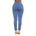 thumbnail image 6 of Womens Denim Skinny Pants Ladies High Waist Stretch Jeggings Slim Pencil Trousers, 6 of 6