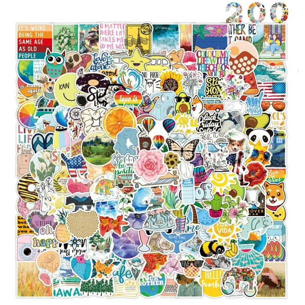 Stickers Water Bottles Stickers VSCO Sticker Sticker PacksAesthetic Cool Waterproof Vinyl