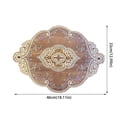 thumbnail image 2 of Oleegame 1PC Placemat Lace Tablecloth 1 Pcs Round Rose Embroidered Table Cloth Crochet Table Runner Overlay Wedding Party Dinner Decor Beige, 2 of 4