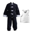 thumbnail image 2 of 3 piezas 1/12 abrigo y pantalones chaleco, ropa de muñeca hecha a mano, disfraz de ropa en miniatura para figuras masculinas de 6 pulgadas vistes Set de pantalones recortados, 2 of 8
