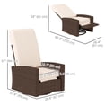thumbnail image 2 of CoSoTower Outdoor Rattan Wicker Lounge Chair with Footrest & Soft Cushion for Patio, Garden, Backyard, Cream White, 2 of 7