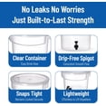 thumbnail image 3 of Round Beverage Dispenser Drink Dispenser with Spigot for Catering, Plastic, 3 Gallons, Clear, 3 of 6