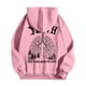 thumbnail image 4 of MHFRRA Sudadera con Capucha de Temática Cómoda para Un Jersey Informal, Ropa de Calle Suave, Ajuste Relajado, Suéter de Cuello Redondo con Diseño de Capucha Rosa, 4 of 5