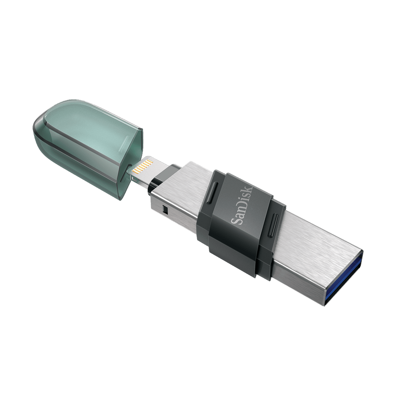 SanDisk 128GB iXpand Flash Drive Flip, for iPhone and iPad, Sea Green - SDIX90N-128G-GN6NE