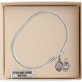 thumbnail image 3 of 6 1/4 inch Oval Eye Hook Bangle Bracelet w/ St. Christopher/Wrestling in Sterling Silver, 3 of 3