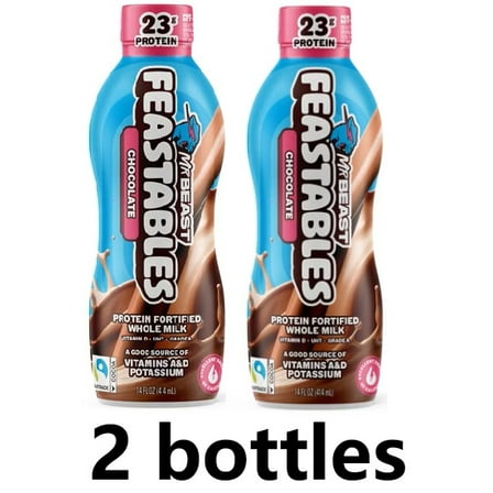 Fortified Chocolate Milk, Shelf-Stable, 14 fl oz, 2 Bottle