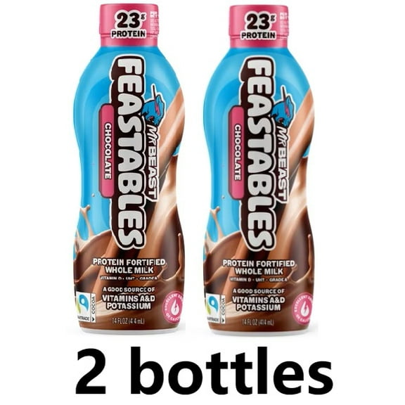 Fortified Chocolate Milk, Shelf-Stable, 14 fl oz, 2 Bottle