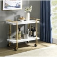thumbnail image 2 of Alios Serving Cart in White Metal and Gold Frame, 2 of 7