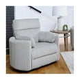 thumbnail image 2 of Bowery Hill Modern Fabric Swivel Glider Recliner in Gray Finish, 2 of 9