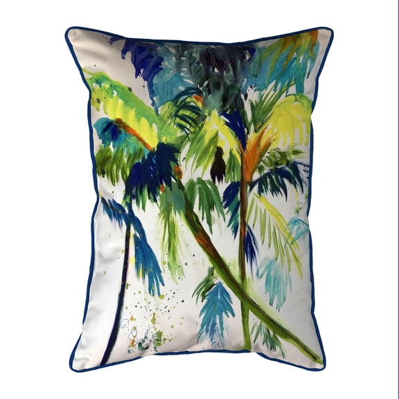 Betsy Drake Interiors Leaning Palm Extra Large Zippered Indoor/Outdoor Pillow 20x24