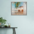 thumbnail image 4 of HFDF Beach Bathroom Wall Art Beach Coastal Pictures Wall Decor Sunset Blue Sea Canvas Patg Prt Palm Tree Tropical Ocean Nautical 3D Wdow View Decor Artworks for Livg Room Bedroom 10x8inch Framed, 4 of 6