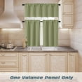 thumbnail image 6 of OVZME Sage Valance for Window 14 Inches long, Small Window Kitchen Valance Curtain, Rod Pocket Cafe Valance for Living Room Bedroom Bathroom Laundry Basement, 60"W x 14"L, 1 Piece, 6 of 8
