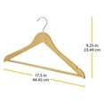 thumbnail image 2 of Whitmor Grade A Suit Wood Hangers, Set of 16, 2 of 10