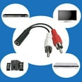 thumbnail image 4 of Audio 3.5mm Female Jack To Socket Phono 2 Male Rca D2R8 V0Q2 Stereo V6Y7 G8I2 B2H8, 4 of 9