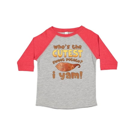 

Inktastic Who s the Cutest Sweet Potato I Yam! Funny Thanksgiving Gift Toddler Boy or Toddler Girl T-Shirt