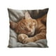 thumbnail image 2 of CaiYueKe Cats Linen Pillow Cover Decorative Cushion Case Bohemian Style Sofa Bed Throw Pillowcase Home Decor Accent Pillow Shams for Living Room Bedroom, 2 of 7