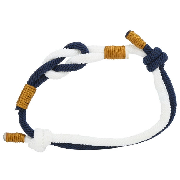 Bracelet de surfeur en corde Nautic - 6 pièces - Fait main - Pour homme et  femme - Bracelet tressé réglable : : Mode