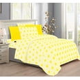 thumbnail image 4 of Elegant Comfort Luxury Soft Bed Sheets Cube Pattern 1500 Thread Count Percale Egyptian Quality Softness Wrinkle and Fade Resistant (6-Piece) Bedding Set, Full, Yellow, 4 of 4