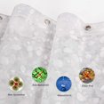 thumbnail image 3 of Cortina de baño y ducha de EVA antibacteriana impermeable Antimoho con fondo magnético de peso para niños Patrón de piedra 3D Incluye 12 anillos para cortina de ducha, 3 of 6