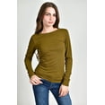 thumbnail image 1 of Blusa basica de manga larga /Juvenil, 0240 (Olivo) verde oscuro M, 1 of 4
