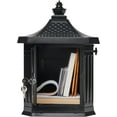 thumbnail image 2 of Gibraltar Mailboxes Hamilton Black Post-Mount Mailbox, Large, Cast Aluminum, Locking, 2 of 6