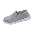 thumbnail image 2 of Aobny Flat Shoes Shoes Women Slip On Shoes Walking Shoes Casual Shoes Flatform Shoes Round Toe Gray Soft Toe Summer Shoes for Women,Size 36, 2 of 9