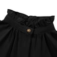 thumbnail image 6 of AHTJRT Girls Ruffle Long Sleeve Blouse Business Casual Ruffled Collar Long Sleeve Blouse Stretch Button Down Uniform Dress Shirts Black 7-8 Years, 6 of 7
