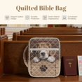 thumbnail image 7 of Xixirimido Bible Cover, Bible Carrying Book Case for Women, Multi-pockets Protective Church Organizer Bag with Handle Christian Gift, Brown Beagle Dog Paw, 7 of 7